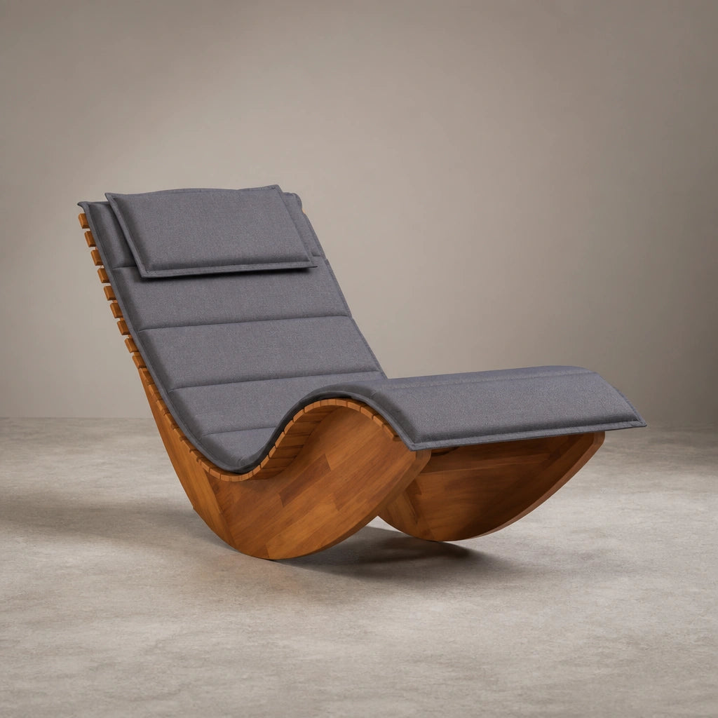 Rocking Chair en bois d’acacia à assise allongée | BEA