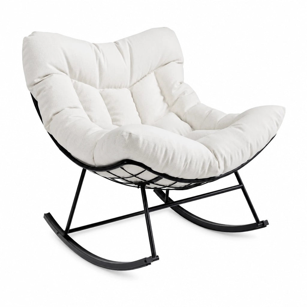Rocking Chair en acier avec coussin rembourré | EPANE