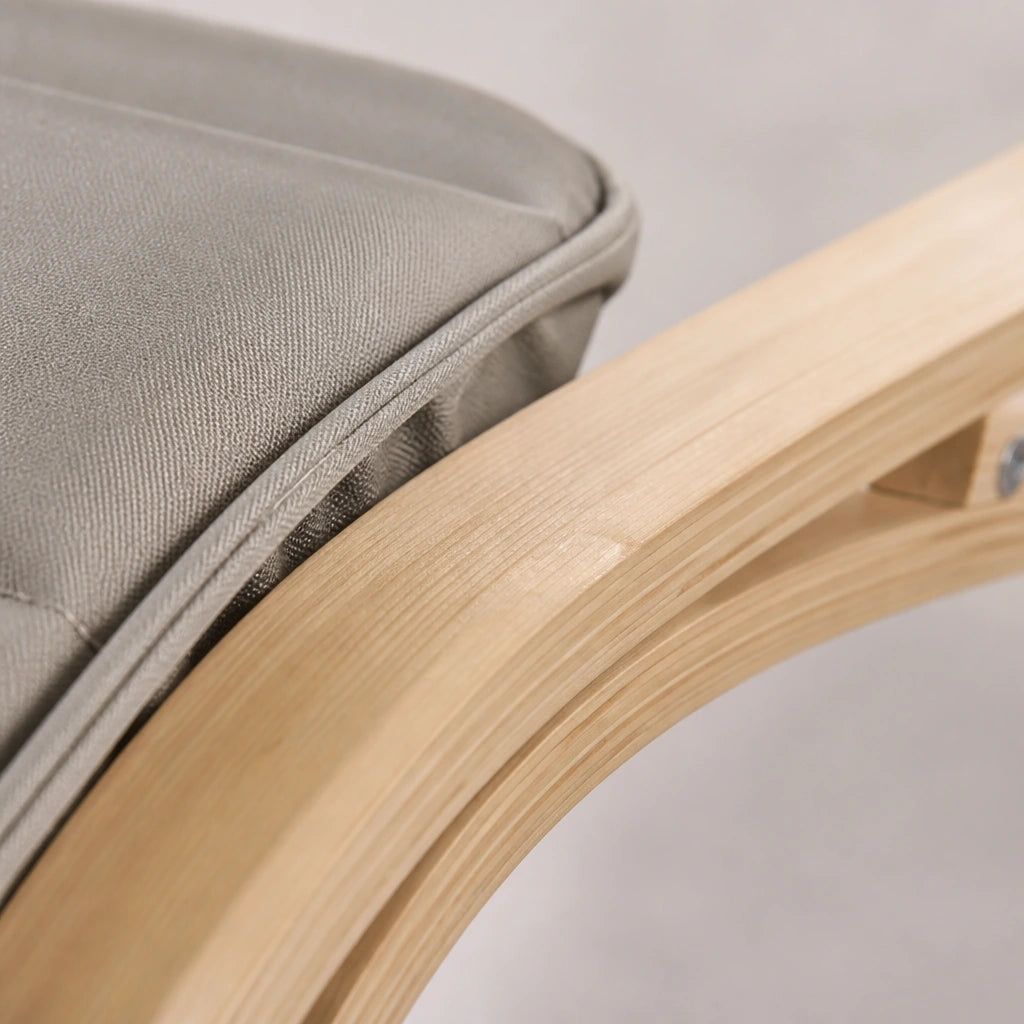 Rocking Chair en bouleau avec repose-jambes | AXLO