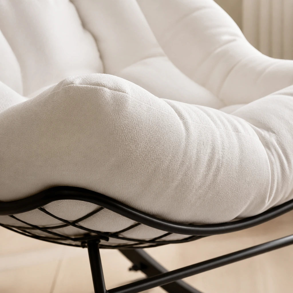 Rocking Chair en acier avec coussin rembourré | EPANE